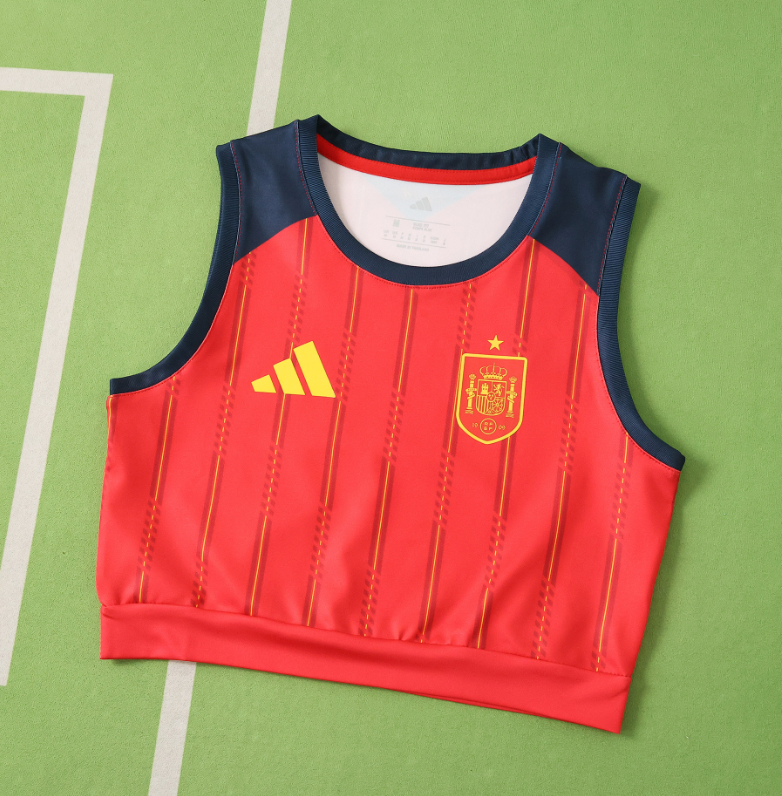 Spain 2026 World Cup - Home Women's Cropped Vest (Fan)