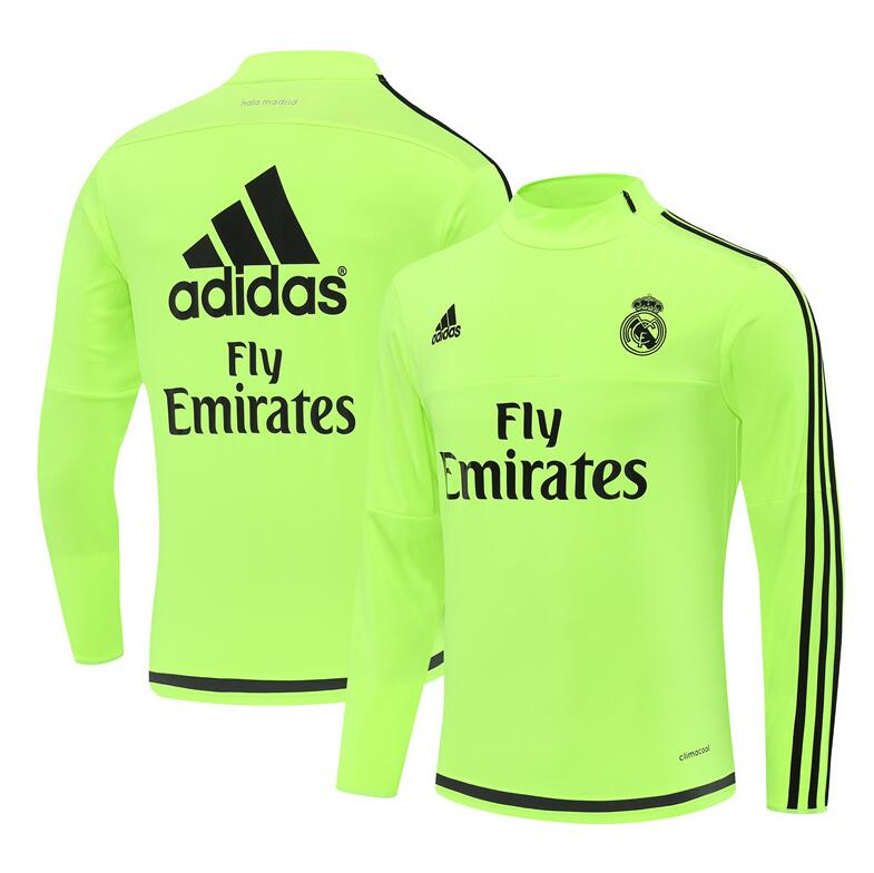Real Madrid 2015-16 - Tracksuit (Fluorescent Green, Half-Zip)
