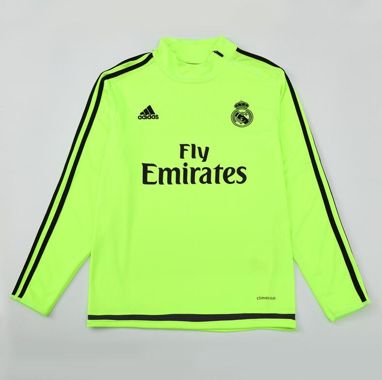 Real Madrid 2015-16 - Tracksuit (Fluorescent Green, Half-Zip)