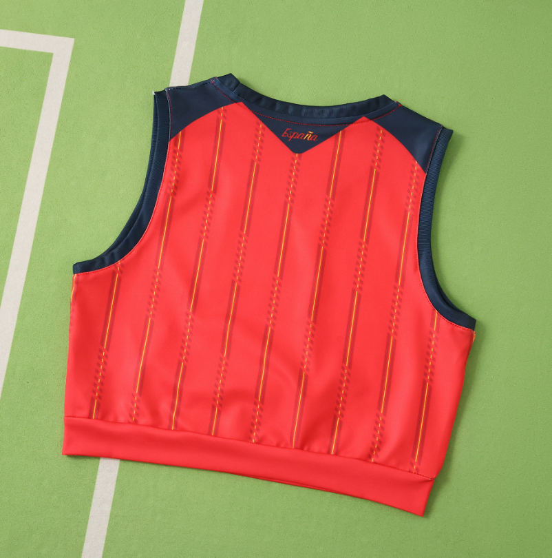 Spain 2026 World Cup - Home Women's Cropped Vest (Fan)