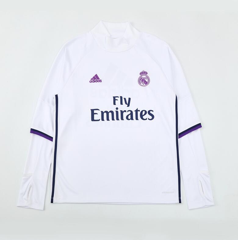 Real Madrid 2016-17 - Tracksuit (White, Half-Zip)