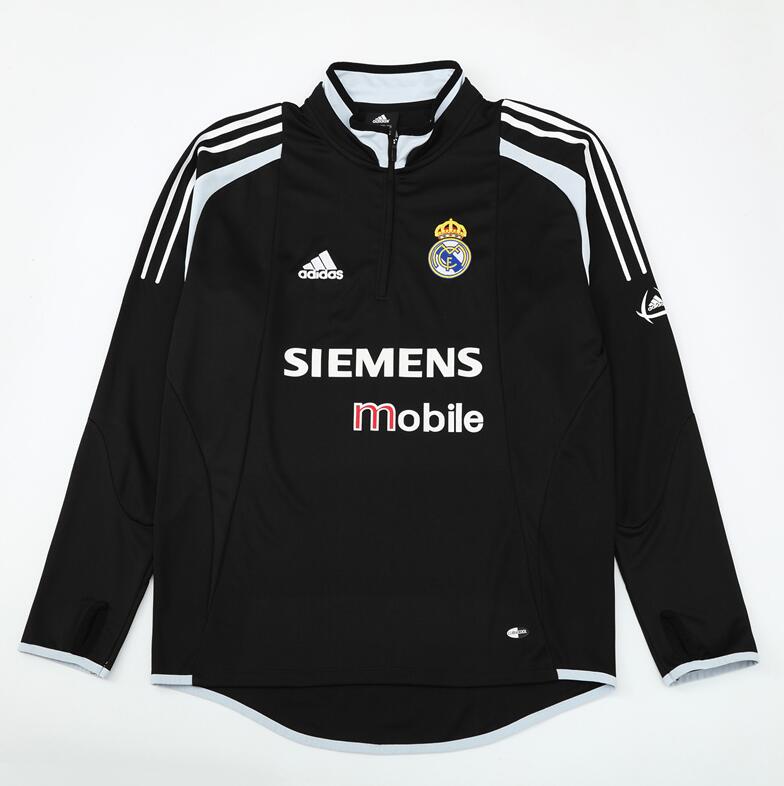 Real Madrid 2004-05 - Tracksuit (Black, Half-Zip)