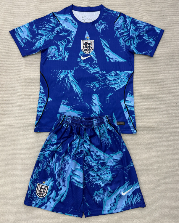 England 2026 World Cup - Goalkeeper Kids Kit (Blue)