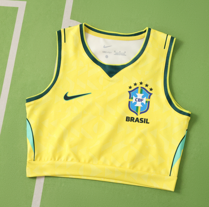 Brazil 2026 World Cup - Home Women's Cropped Vest (Fan)