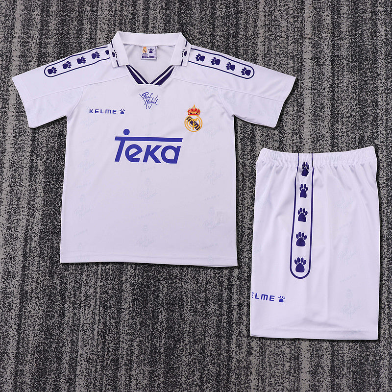 Real Madrid 1994-96 Retro - Home Kids Kit