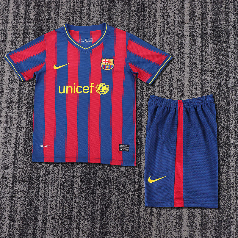 Barcelona 2009-10 Retro - Home Kids Kit
