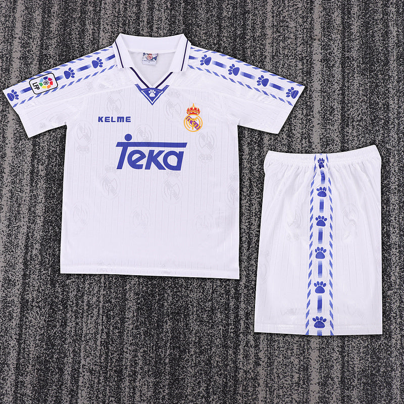 Real Madrid 1996-97 Retro - Home Kids Kit