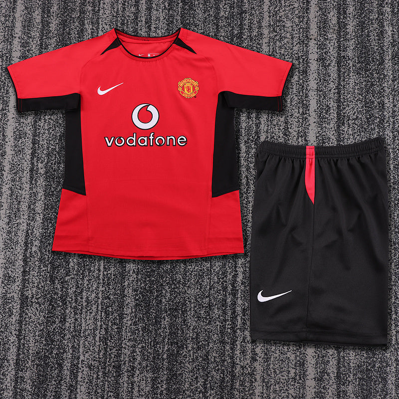 Manchester United 2002-04 Retro - Home Kids Kit