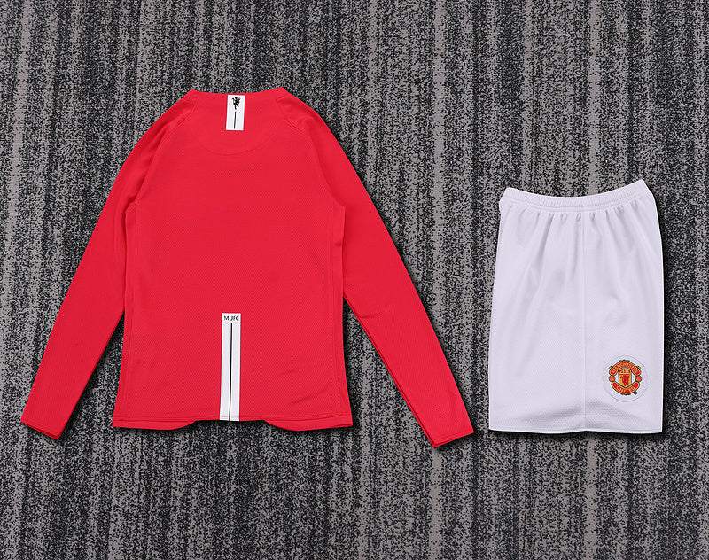 Manchester United 2007-08 Retro - Home Kids Kit
