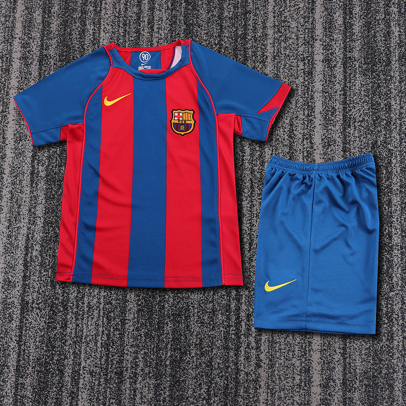 Barcelona 2004-05 Retro - Home Kids Kit