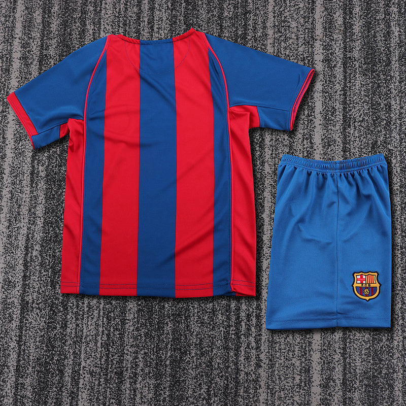 Barcelona 2004-05 Retro - Home Kids Kit