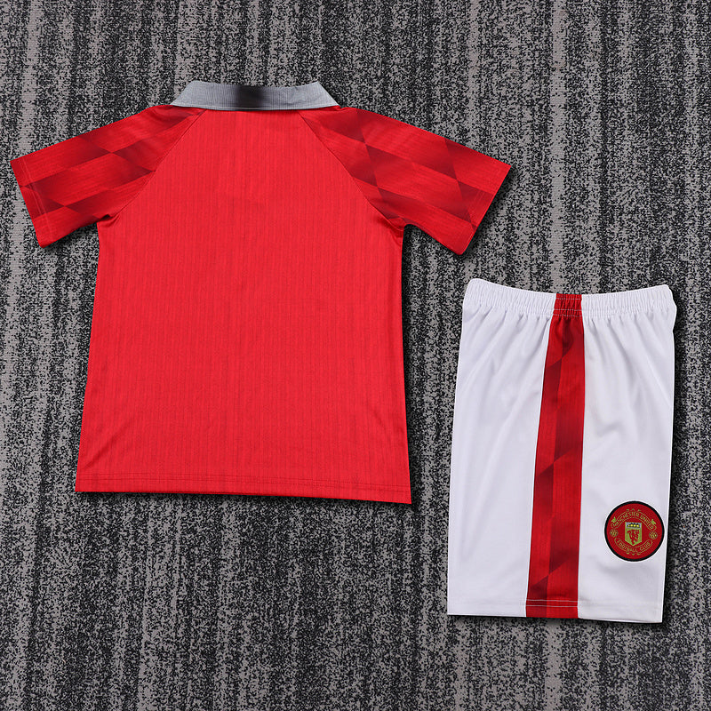 Manchester United 1996-97 Retro - Home Kids Kit