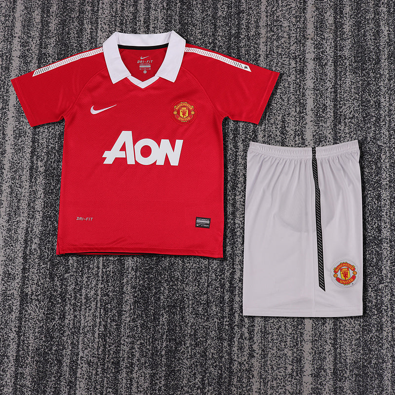 Manchester United 2010-11 Retro - Home Kids Kit