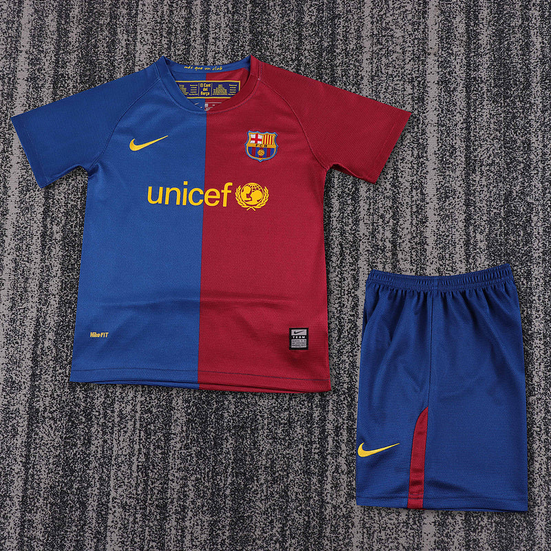 Barcelona 2008-09 Retro - Home Kids Kit