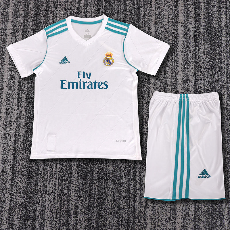 Real Madrid 2017-18 Retro - Home Kids Kit