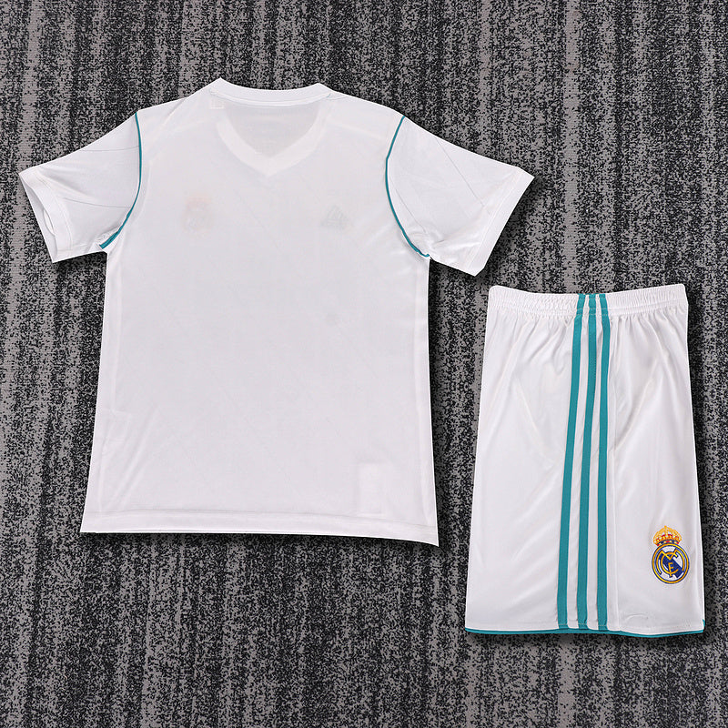 Real Madrid 2017-18 Retro - Home Kids Kit