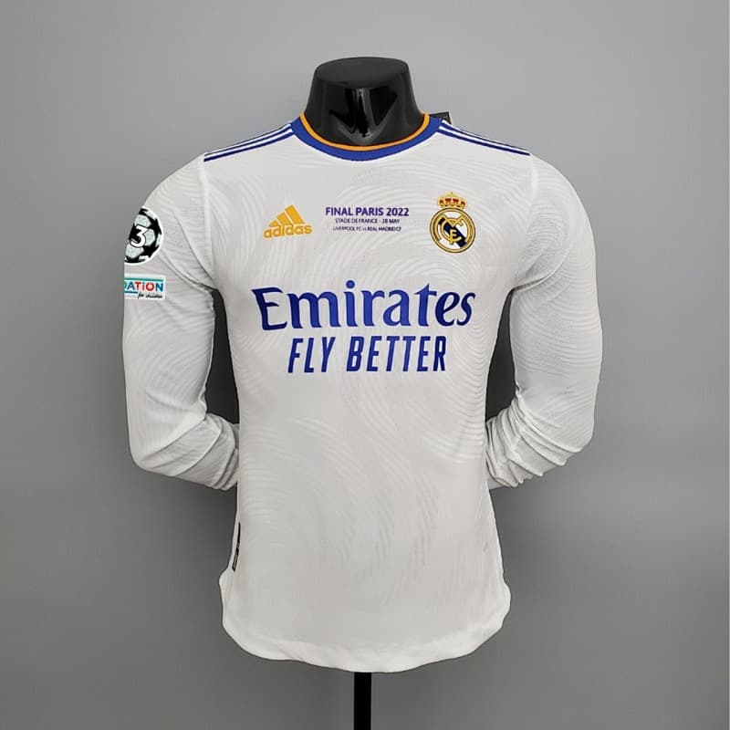 Real Madrid Home Long Sleeve Jersey 2021/22 (Player Version)