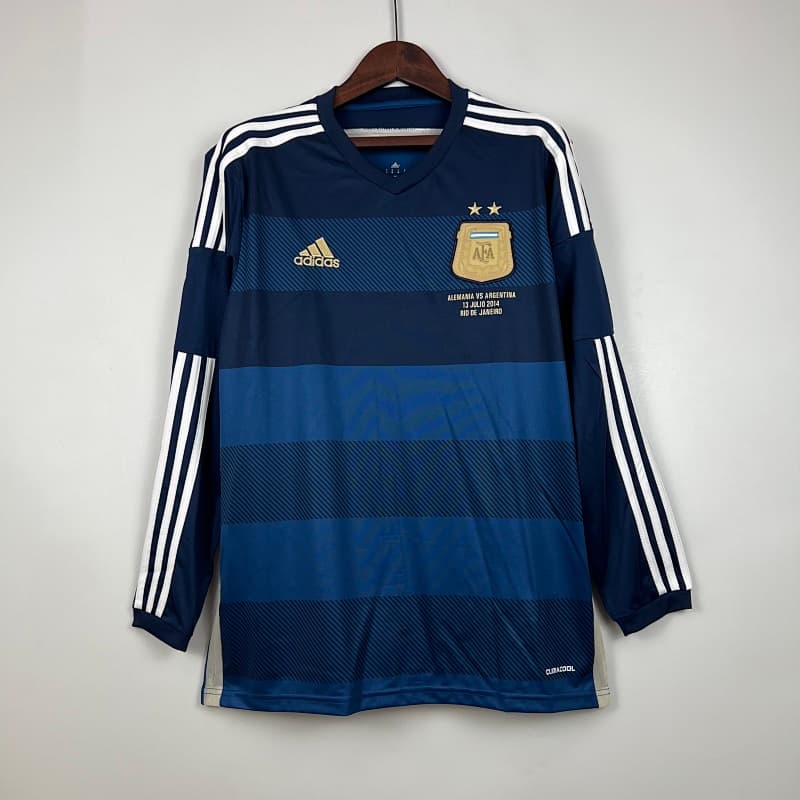 Argentina Away Long Sleeve Jersey 2014