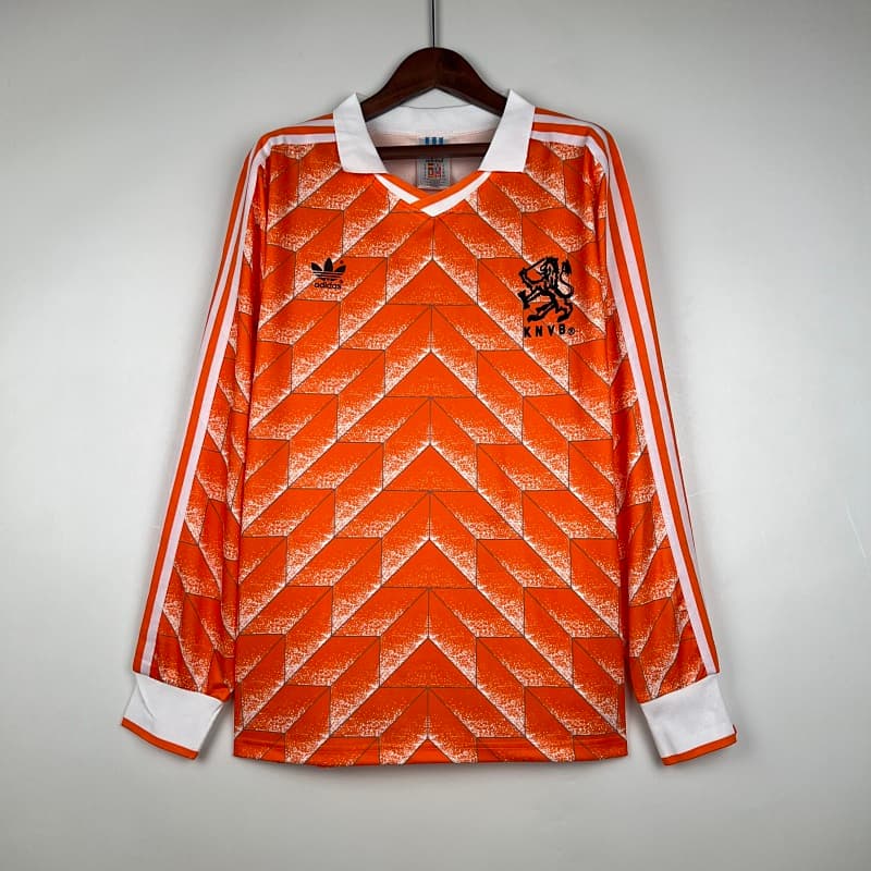 Netherlands Home Long Sleeve Jersey 1988