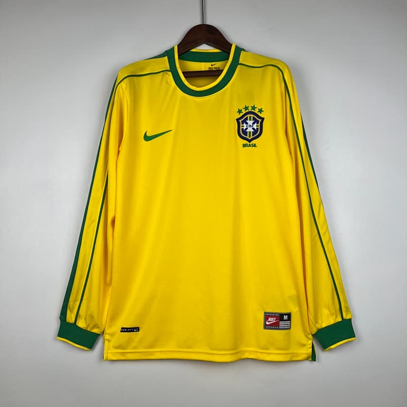 Brazil Home Long Sleeve Jersey 1998
