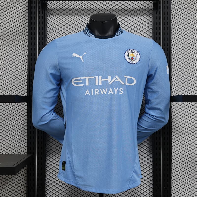 Manchester City Home Long Sleeve Jersey 2024/25 (Player Version)