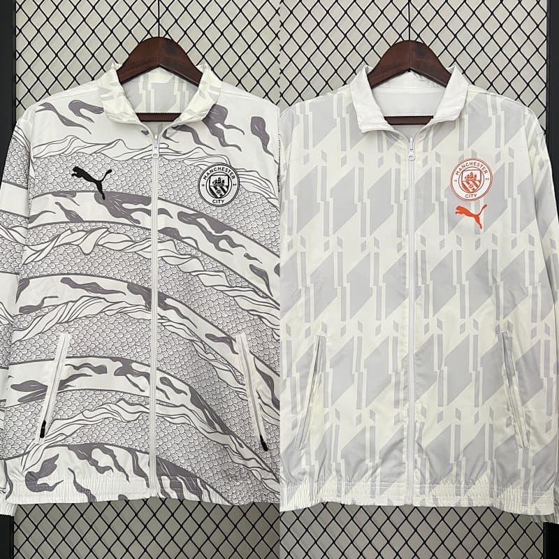 Manchester City Reversible Jacket 2024/25 - White/Grey