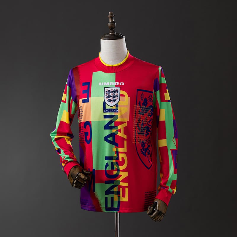 England Goalkeeper Long Sleeve Retro Jersey 1996