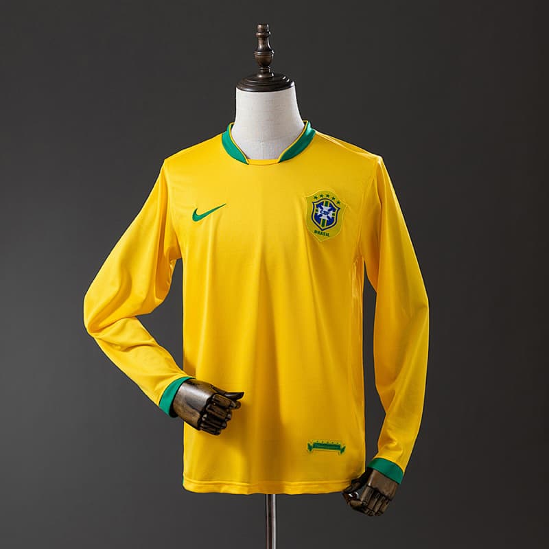 Brazil Home Long Sleeve Jersey 2006