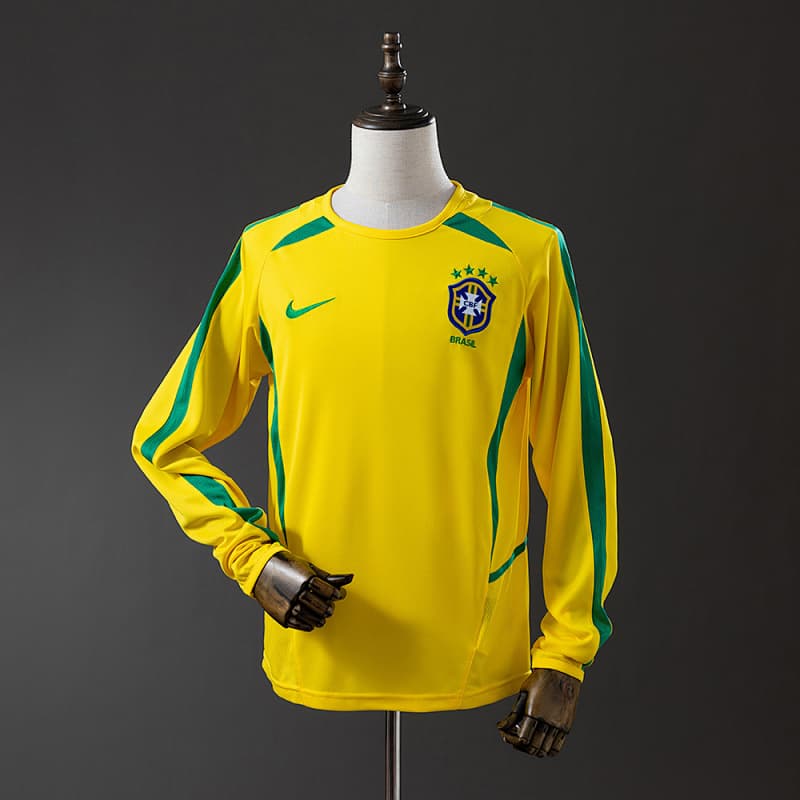 Brazil Home Long Sleeve Jersey 2002