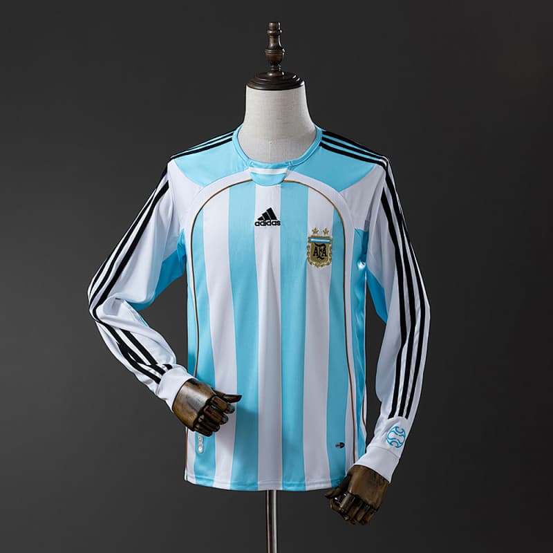 Argentina Home Long Sleeve Jersey 2006