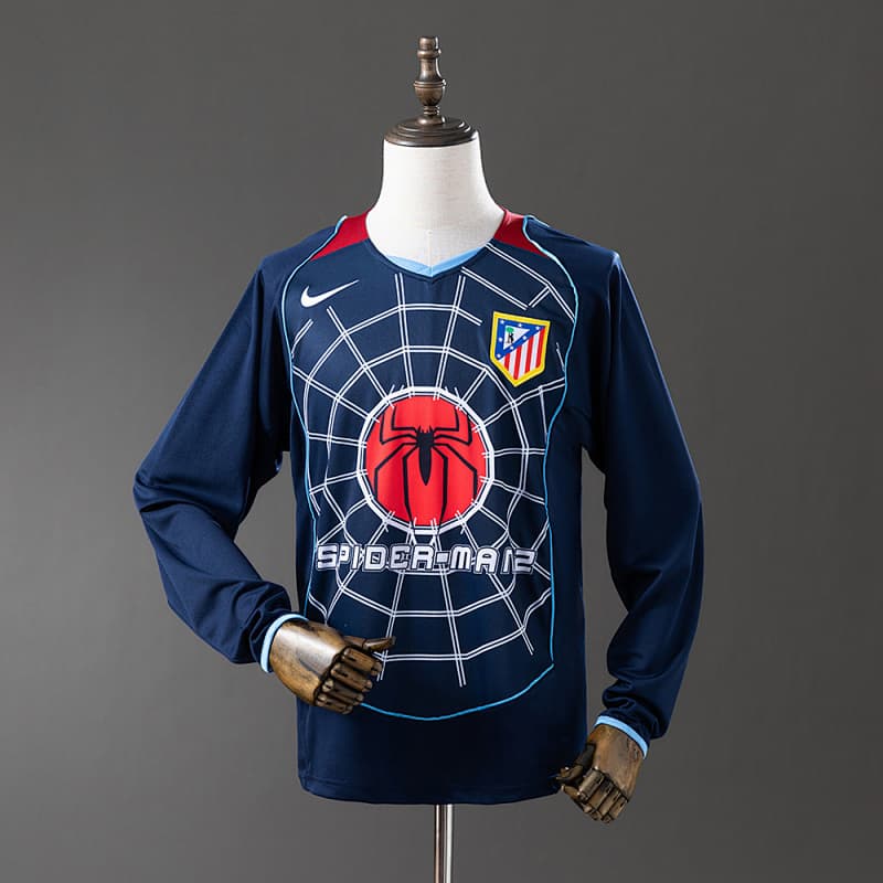Atletico Madrid Spider-Man Long Sleeve Concept Kit 2004/05 - Navy/Red