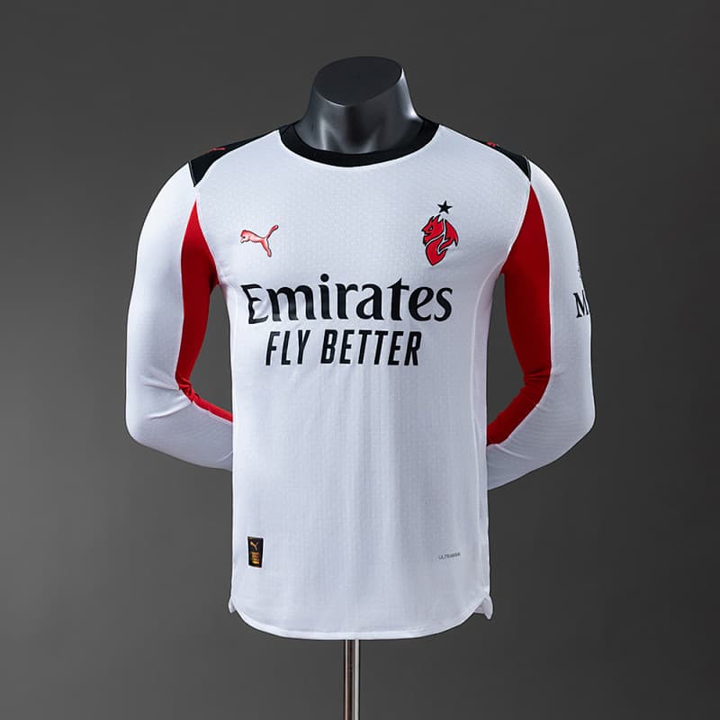 AC Milan Away Long Sleeve Jersey 2025/26 (Player Version)