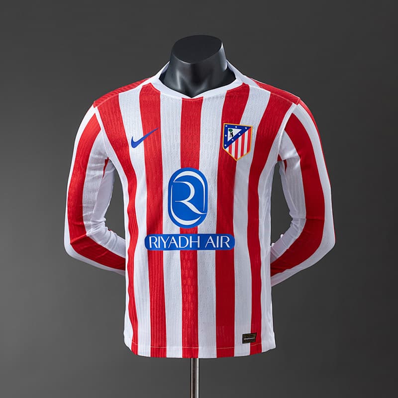 Atletico Madrid Home Long Sleeve Jersey 2025/26 (Player Version)