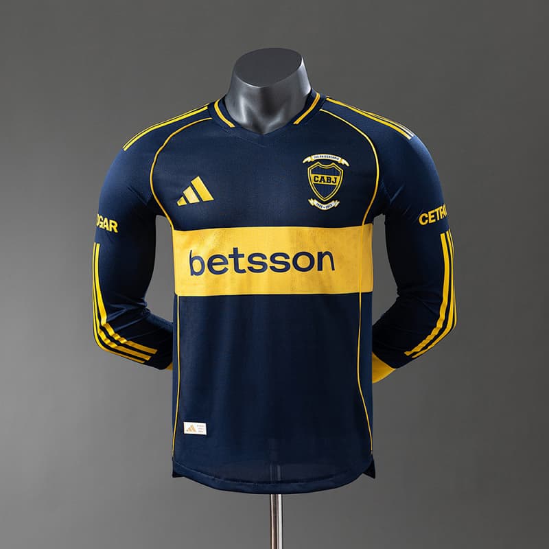 Boca Juniors Home Long Sleeve Jersey 2025/26 (Player Version)