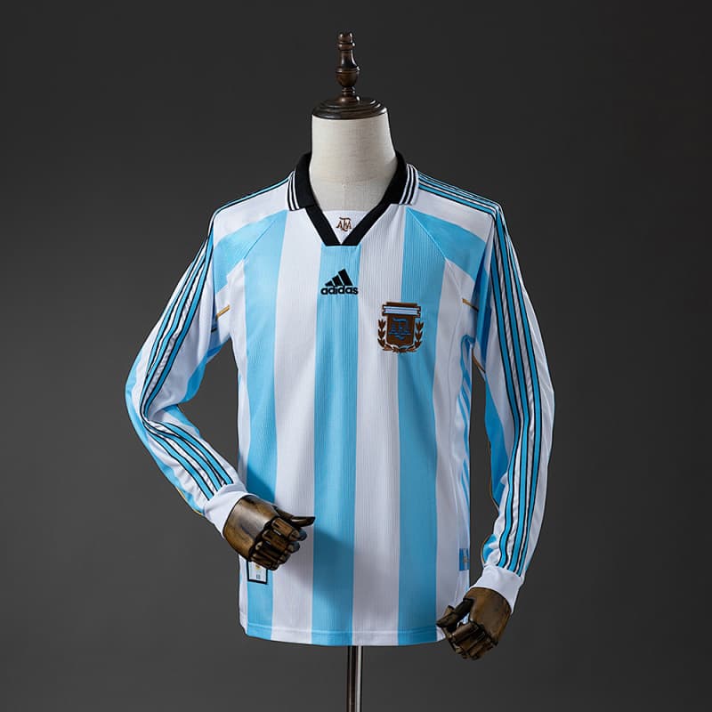 Argentina Home Long Sleeve Jersey 1998