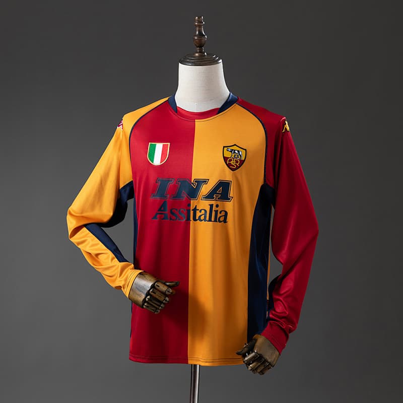 Roma Home Long Sleeve Jersey 2001/02