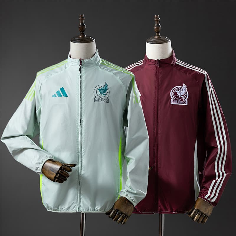 Mexico Reversible Jacket 2025 - Maroon/Light Green