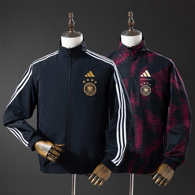 Germany Reversible Jacket 2025 - Black/Maroon/White