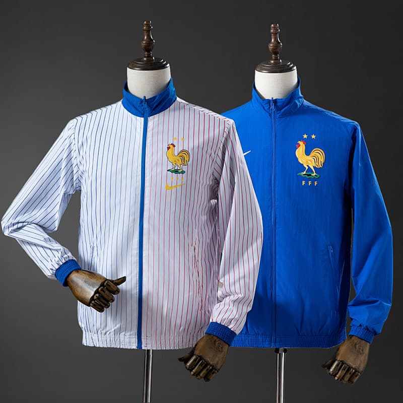 France Reversible Jacket - White/Blue