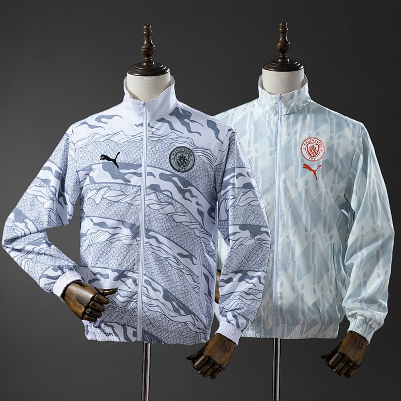 Manchester City Reversible Jacket 2024/25 - White/Mint Green