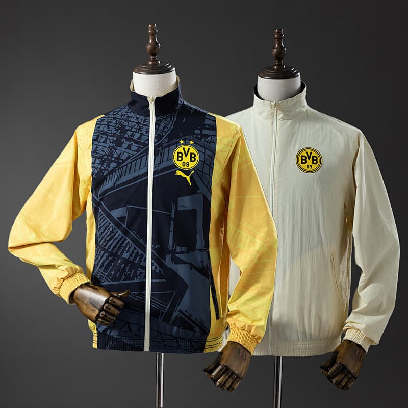 Borussia Dortmund Reversible Jacket 2024/25 - Black/Beige/Yellow
