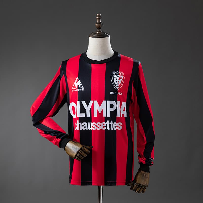 OGC Nice Home Long Sleeve Jersey 1977/78