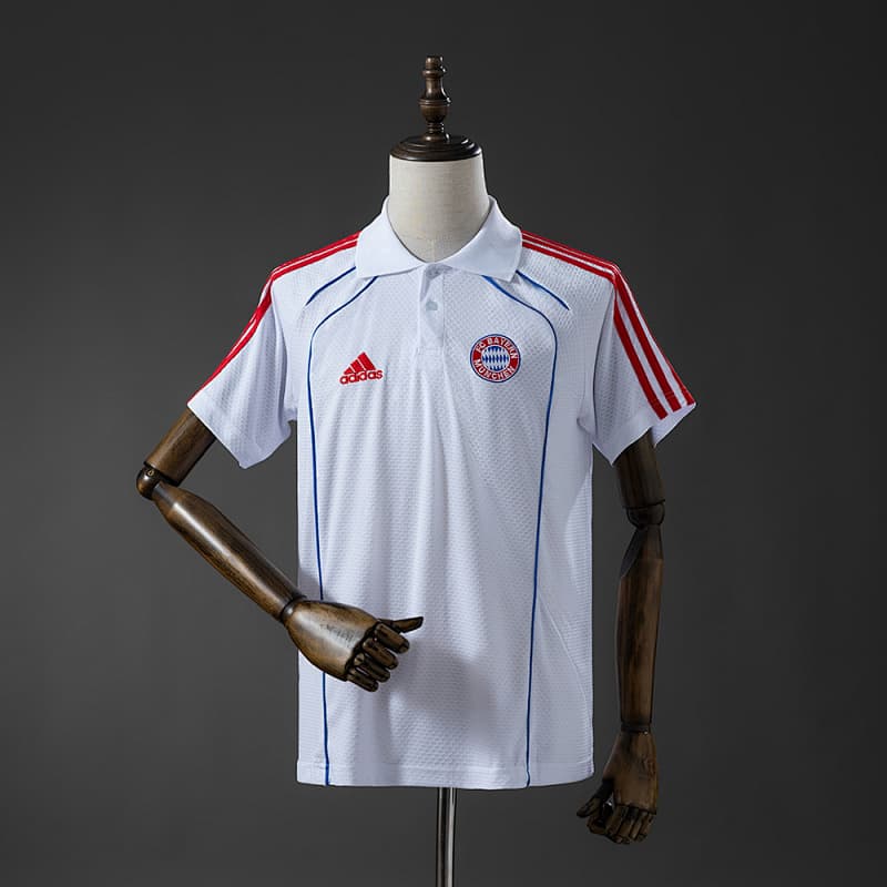 Bayern Munich Polo 2025/26 - White/Red/Blue