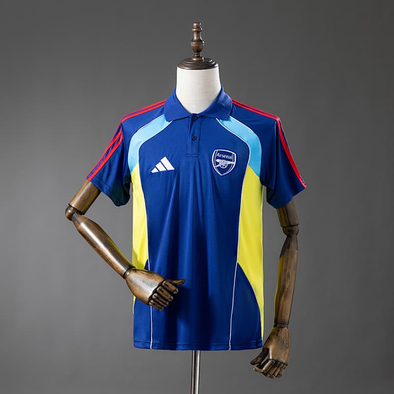 Arsenal Polo 2025/26 - Blue/Yellow/Red