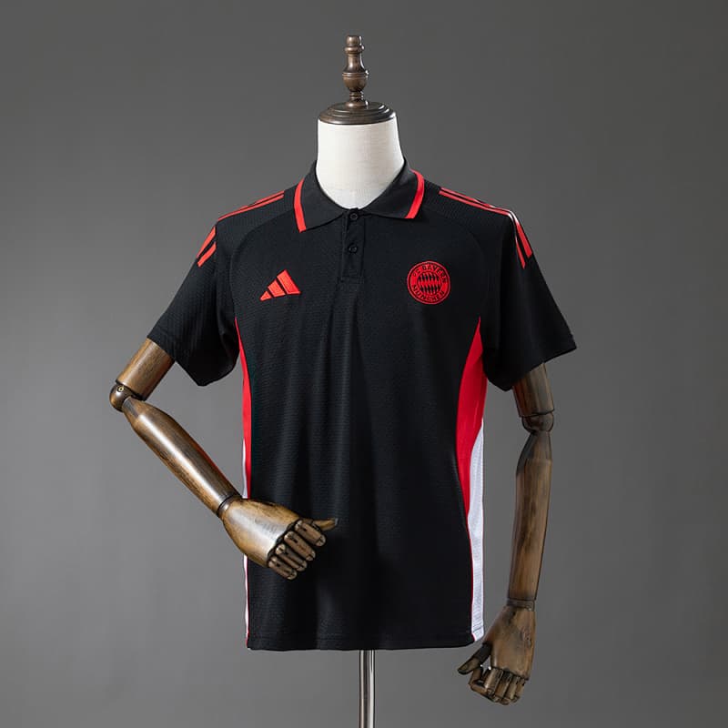 Bayern Munich Polo 2025/26 - Black/Red/White
