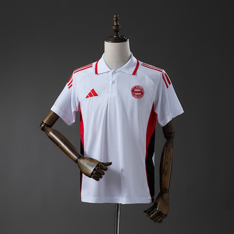 Bayern Munich Polo 2025/26 - White/Red/Black