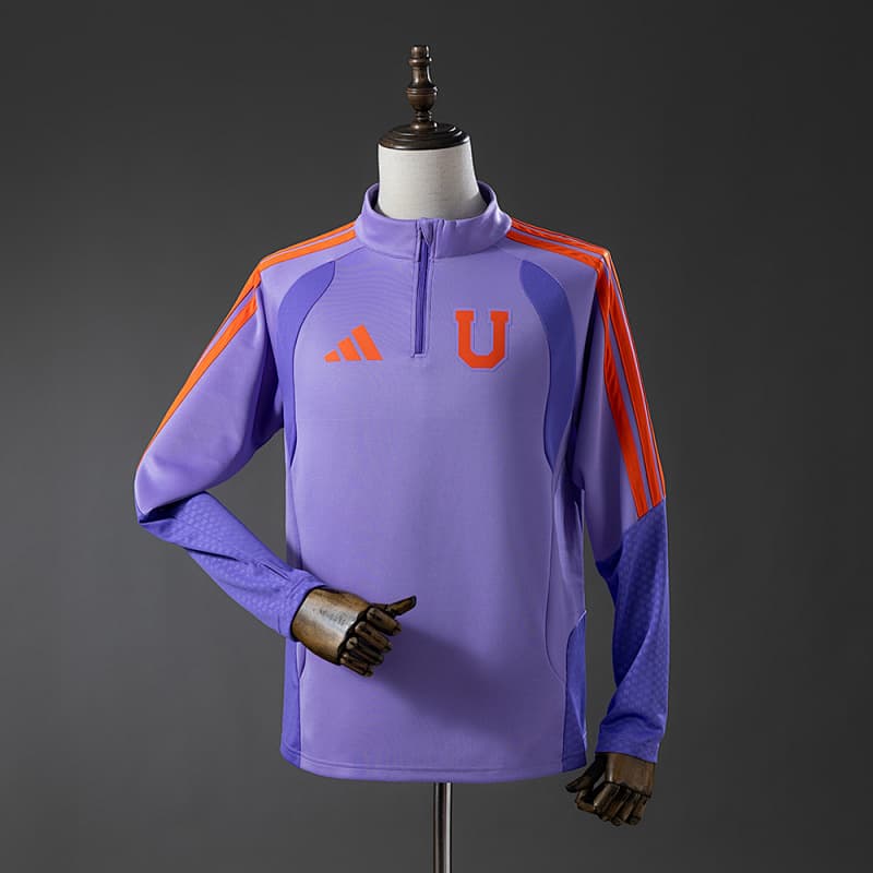 Universidad de Chile Training Long Sleeve Jersey 2026/27 - Purple/Orange (2)