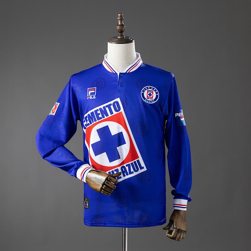 Cruz Azul Home Long Sleeve Retro Jersey 1998
