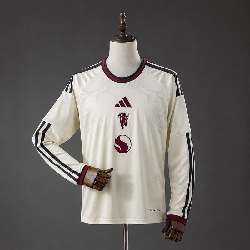 Manchester United Third Long Sleeve Jersey 2026/27 - Off-White