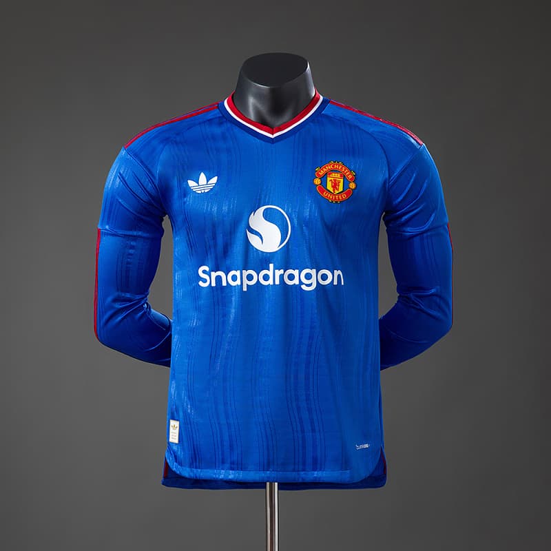 Manchester United Third Long Sleeve Jersey 2026/27 (Player Version) - Blue